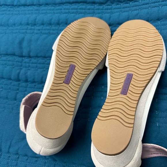 David Tate Wedge White/Cream Sandals 8.5 Narrow - Picture 3 of 5